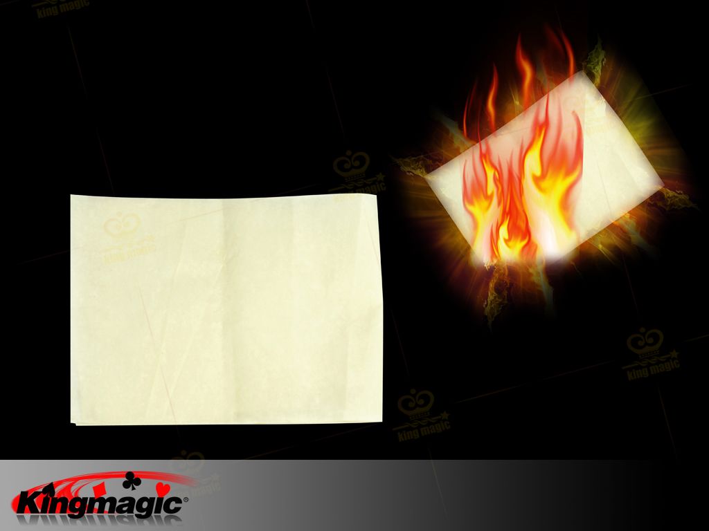 Flash Fire Paper - Safe Dramatic Fire. A flash of showmanship! The words  SIN disappears in a flash - Mission Magic
